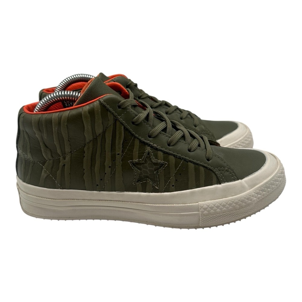 Converse One Star Counter Climate Mid Leather Shoes Womens 7 Olive Green 158836C
